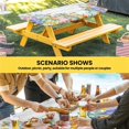thumbnail image 6 of Easter Eggs Table Cloths for 6 Foot Rectangle Tables, Spring Flowers Eucalyptus Leaves Wooden Grain Patio Waterproof Elastic Fitted Tablecloths, Washable Rectangular Table Cover for Camping, 6 of 8