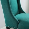 thumbnail image 4 of Modway Baron 30.5" Solid Rubberwood Polyester Fabric Bar Stool in Teal Blue, 4 of 8