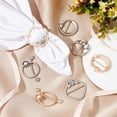 thumbnail image 6 of 8Pcs T-Shirt Clips for Women Silk Scarf Clasp Clip Round Clothes Clips Buckle Tie Rings with Pearl and Rhinestone Circle Clip Waist Buckle for DIY, 6 of 6