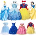 thumbnail image 2 of Disney-vestido de princesa con encanto para niñas, traje de Cosplay de Cenicienta, Bella, Aurora, Blancanieves, vestido de baile de malla, disfraz de Carnaval y cumpleaños, 2 of 5