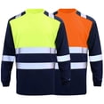 thumbnail image 1 of Xcmzpl Chemises Haute Visibilité pour Hommes Chemises de Sécurité Manches Longues Chemises de Construction Réfléchissantes Haute Visibilité pour le Travail Chandail à Col Rond, 1 of 4