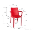 thumbnail image 2 of Offiho Silla de Comedor Durable con Descansabrazos Para Exterior e Interior con Protección UV, Modelo Solei OHV60 Offiho  SOLEI, 2 of 3