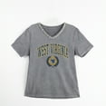 thumbnail image 5 of Women's Gameday Couture Gray West Virginia Mountaineers Iconic Edge Rhinestone V-Neck T-Shirt, 5 of 7