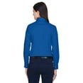 thumbnail image 3 of Harriton Ladies' Easy Blendâ„¢ Long-Sleeve Twill&nbsp;Shirt with Stain-Release - M500W, 3 of 4