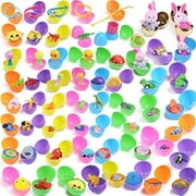 60 Packs Pre Filled Easter Eggs with Novelty Toys, 2 3/8” 58 Colorful Easter Eggs with 2 Golden Eggs for Easter Eggs Hunt, Easter Basket Stuffers/Fillers, Easter Theme Party Favor