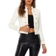 thumbnail image 1 of CHAQUETA VINTAGE STEAMPUNK PARA MUJER INSPIRADA EN LOS AÑOS 60, CHAQUETA CASUAL DE BOTONES ABIERTA, TAMAÑO XS, BLANCA PURA, 1 of 6