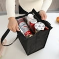 thumbnail image 4 of Large Lunch Bag 10-Can (8L) Insulated Lunch Box Soft Cooler Cooling Tote for Adult Men Women, Grey, 4 of 6