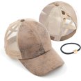 thumbnail image 1 of Ponycap Messy High Bun Ponytail Adjustable Glitter Mesh Trucker Baseball Cap, 1 of 5