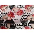 thumbnail image 4 of oneOone Cotton Cambric Red Fabric Triangle Geometric Sewing Material Print Fabric By The Yard 42 Inch Wide, 4 of 4
