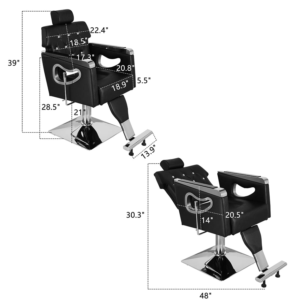Kepooman Artist Hand Hydraulic Barber Chair, Salon Chair for Hair Stylist Tattoo Chair Shampoo Salon Equipment, Black Kepooman Artist Hand Hydraulic Barber Chair, Salon Chair for Hair Stylist Tattoo Chair Shampoo Salon Equipment, Black