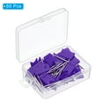 thumbnail image 3 of Unique Bargains Flag Map Push Pins, 1 Inch Travel Map Pins with Plastic Head, Purple, 50Pack, 3 of 6