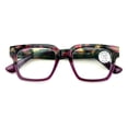thumbnail image 2 of V.W.E. Women Bold Square Progressive Reading Glasses - Clear on Top Reader - AR coating Z123 +3.25, 2 of 4