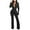 Black, variant on Scyoekwg Workout Outfits For Women Slim Long Sleeve Tops Wide Leg Pants Matching Outfits Fashion Casual Sweatsuit Tracksuit (Black,XL)