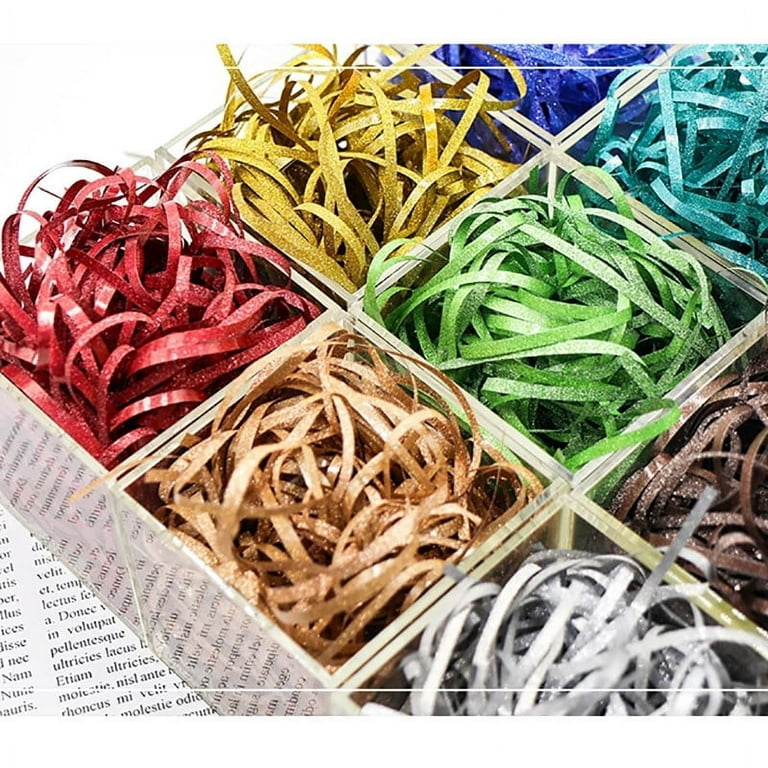 Feildoo 50g Basket Grass Paper Shred Filler, Colorful Straight