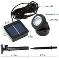 thumbnail image 5 of Luces solares para estanque, 6 LED sumergibles, impermeables, para jardín, fuente, piscina y exterior (blanco cálido), 5 of 5