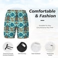 thumbnail image 6 of Picia Turtles And Seahorses pattern Mens Swim Trunks with Compression Liner Stretch Beach Shorts Quick Dry with Zipper Pockets No-Chafing Board Shorts-Medium, 6 of 9