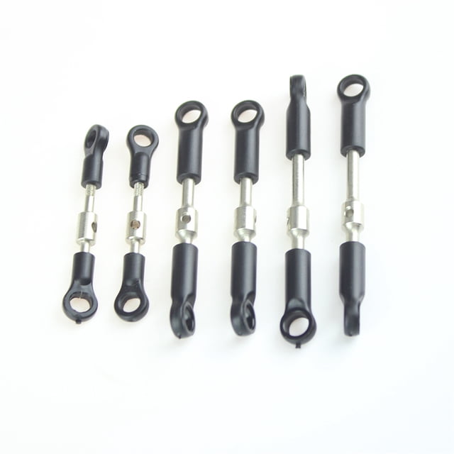 Wweixi 6 Pcs/ensemble Tige de Traction Servo en Acier Télécommande Modèle 1/14 Véhicule Court Long Tiges Pièces de Réparation