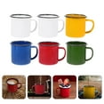 thumbnail image 6 of NUOLUX 6Pcs Handheld Enamel Mugs Retro Style Enamel Cups Colored Enamel Mugs Thick Coffee Milk Mugs, 6 of 6