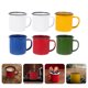 thumbnail image 3 of Masteelf - Juego de 6 tazas de esmalte de mano, estilo retro, de colores, gruesas, para café y leche, 3 of 7