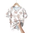 thumbnail image 5 of CAICJ98 Toddler Boys Girls Halloween Shirt Pumpkin Ghost Tee Shirt Short Sleeve Fall Tops Halloween T Shirts Kids (Khaki,4-5 Years), 5 of 6