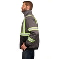 thumbnail image 2 of Bass Creek Outfitters Men's Oxford Insulated Safety Work Jacket with Hidden Hood, Sizes S-3XL, 2 of 13