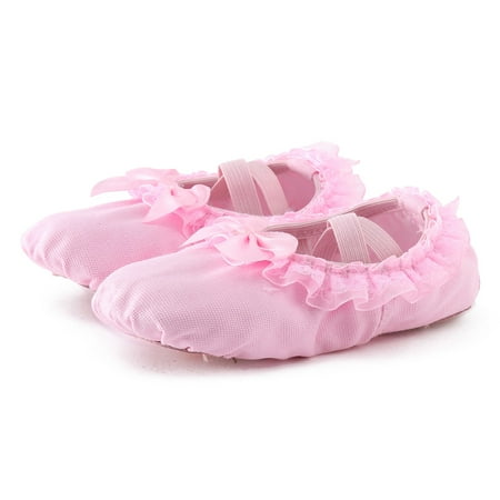 

kpoplk Baby First Walking Shoes Children Dance Shoes Strap Ballet Shoes Toes Indoor Yoga Training Shoes Sandals For Girls(PK2)