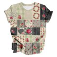thumbnail image 4 of MEICHEN Women's Breast Cancer Print T Shirt In We Wear Crewneck Tee Summer Fashion Clothing for Women, 4 of 4
