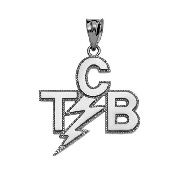 Sterling Silver Taking Care of Business In A Flash (TCB) Pendant