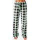 thumbnail image 1 of Pantalones de nieve Gibobby Pantalones de casa a cuadros microelásticos informales y cómodos mujer Verde S, 1 of 5