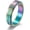 Rainbow, variant on Unisex Stainless Steel Flowers Rotatable Spinner Ring, Fashion Casual Band, US Sizes 5-11