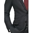 thumbnail image 4 of Mens Ticket Pocket 2-piece Charcoal Gray Cotton Modern Fit, 4 of 7