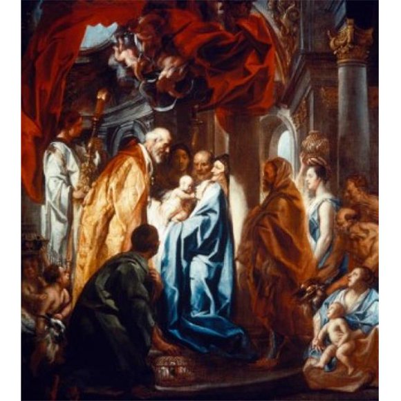 Posterazzi SAL9008907 Presentation in Temple by Jacob Jordaens 1593-1678 Poster Print - 18 x 24 in.