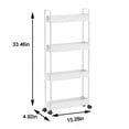 thumbnail image 2 of Household Floor Storage Rack Living Room Bedroom Storage Trolley Movable Multi-layer Kitchen Gap Storage Rack, 2 of 5