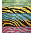 thumbnail image 3 of Ambesonne Zebra Print Duvet Cover Sets, Savannah Animal Stripes, 2-Queen, Green Yellow Black, 3 of 7