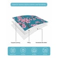 thumbnail image 5 of Quilts Twin Size Bedding Set, Spring Floral Lightweight Quilted Comforter, Watercolor Pink Cherry Blossom Branches Blue Soft Reversible Bedspread Coverlet with Pillow Covers for All Season, 68" x 86", 5 of 7