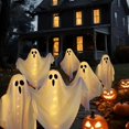 thumbnail image 1 of Decoraciones de Halloween Albelt Ghost Solar, paquete de 6 unidades, para exteriores, 1 of 8