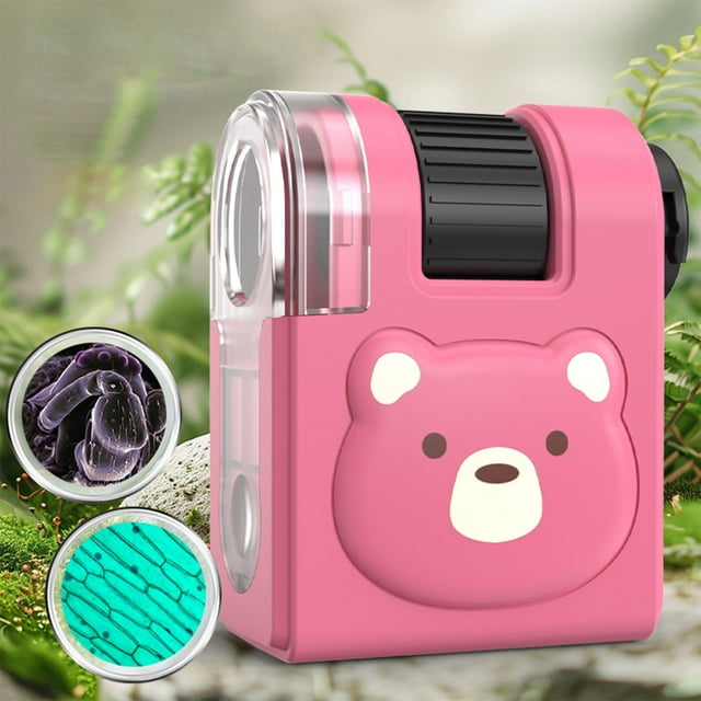 Microscope Portable à Main Mini Jouet de Poche pour Enfants Science 80X Microscope Jouet Garçons Filles Apprentissage Exploration Microscope Jouet pour Camping Jardin Recherche