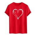thumbnail image 5 of UVEASISHA Valentine's Day Graphic Tees for Men Crew Neck Short Sleeve T-Shirts Fancy Heart Printed Cute Shirt Spring Summer Casual Vacation Tshirts Red XXL, 5 of 6