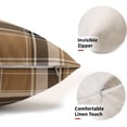 thumbnail image 2 of Brown Plaid Pillow Covers 12x20 Inch Brown Black Beige Buffalo Plaid Tartan Pattern Rectangle Decorative Throw Pillow Cases Set of 2 Farmhouse Holiday Cushion Cases Sofa Couch Bed Decor, 2 of 6