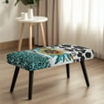 thumbnail image 3 of Xoenoiee Sunflower Leopard Cow Pattern Stretch Rectangle Dining Bench Coverm Anti-Dust Removable Bench Slipcover Machine Washable Seat Cushion Protector for Bedroom, Kitchen, Hotel, Banquet, 3 of 7