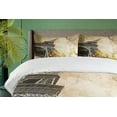 thumbnail image 4 of Ambesonne Eiffel Tower Duvet Cover Sets, Romantic Love Fall, 2-Queen, Beige Charcoal Grey, 4 of 7