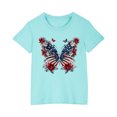 thumbnail image 6 of GERsome Unisex Kid's American Flag Short Sleeve T Shirts 4th of July Crew Neck Pullover Patriotic Tops, Toddler, Little Kids Boys, Girls, 9-10 Years, 6 of 6