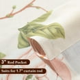 thumbnail image 6 of Pink Floral Printing Kitchen Curtain Valances, Rod Pocket Light Filtering Privacy Linen Look Curtains Window for Living Room Cafe, Rod Pocket Short Drapes for Windows, 52 x 18, 6 of 6