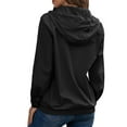 thumbnail image 2 of Hanerdun Women Rain Jackets Outdoor Raincoat Female Pocket Windbreaker Black S, 2 of 5