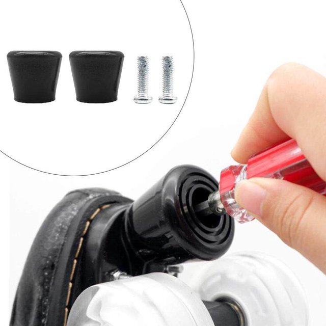 Maoww 2x Inline Skates Roller Brakes Block Non-Slip Safety Stopper Black