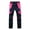 Hot Pink, variant on Snow Pants Plush Lined Waist Elastic Zipper Pockets Color Blocking Thermal Warm Waterproof Winter Trouser Pants Black