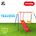 thumbnail image 3 of Columpio para Niños Enerplay Set de Juegos 2 en 1 Columpio y Resbaladilla 138x220x150 cm, 3 of 6