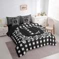 thumbnail image 4 of Feelyou Initial L Letter Twin Bedding Sets 7-Piece, Hippie Tribal Mandala Bedding Comforter Set, Simple Fashion Checkered Reversible Sheet Sets, Microfiber Bedroom Decor, 4 of 8