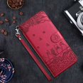thumbnail image 3 of Wallet Cat Embossed Flip Over Leather Case For iPhone 15 Pro Max 14 Plus 13 Mini 12 Pro 11 SE 2022 2020 X XS XS Max XR 8 7 Plus, 3 of 5