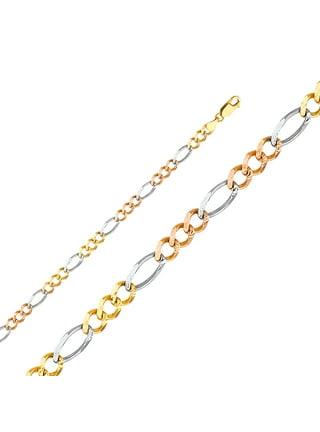 3.3mm 14K White Gold Rail and Star Diamond Cut Valentino Chain